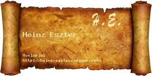 Heinz Eszter névjegykártya